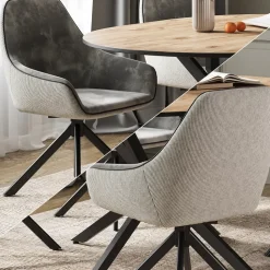 Loungesessel Eleganza Hellgrau 60 x 89 cm Vicco