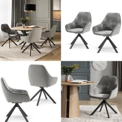 Loungesessel Eleganza Hellgrau 60 x 89 cm Vicco