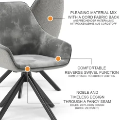 Loungesessel Eleganza Hellgrau 60 x 89 cm Vicco