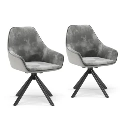 Loungesessel Eleganza Hellgrau 2er Set Vicco