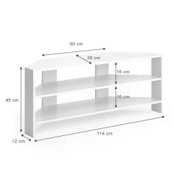 Lowboard Weiß 114 x 45 cm Vicco