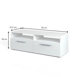 Lowboard Diego Weiß 190 x 38 cm Vicco