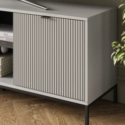 Lowboard Eliza Grau 150 x 60 cm mit 2 Türen Vicco