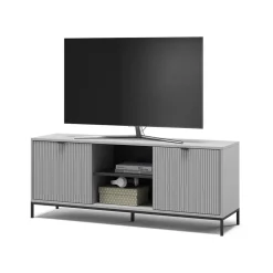 Lowboard Eliza Grau 150 x 60 cm mit 2 Türen Vicco