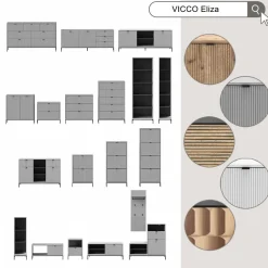 Lowboard Eliza Viking Oak 150 x 60 cm mit 2 Türen Vicco