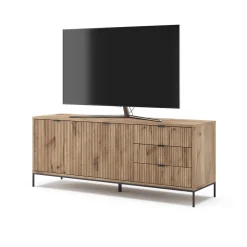 Lowboard Eliza Viking Oak 150 x 60 cm mit 3 Schubladen, 2 Türen Vicco