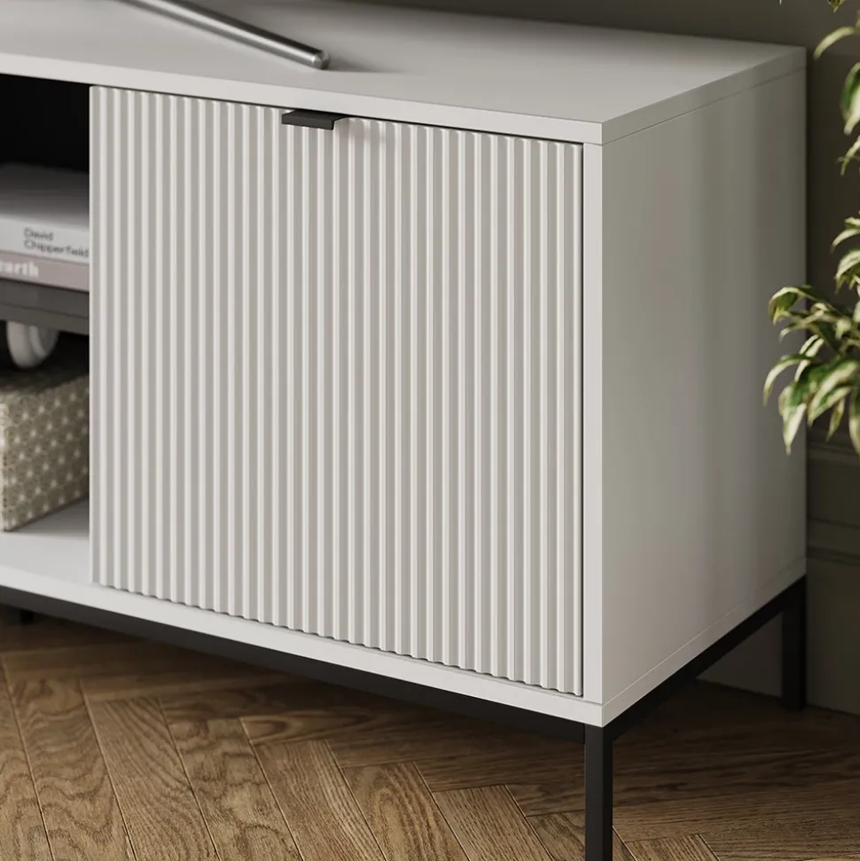 Lowboard Eliza Weiß 150 x 60 cm mit 2 Türen Vicco