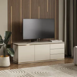 Lowboard Linette Cashmere 135 x 70 cm mit 2 Türen und 3 Schubladen Vicco