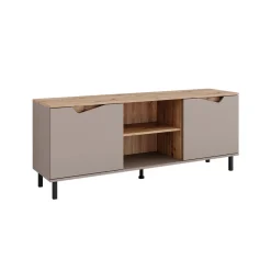 Lowboard Marelle Greige/Artisan 150 x 60 cm mit 2 Türen Vicco