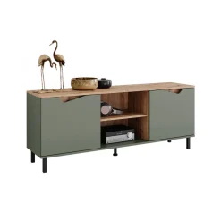 Lowboard Marelle Grün/Artisan 150 x 60 cm mit 2 Türen Vicco
