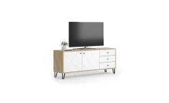 Lowboard Nizza Artisan-Eiche 150.2 x 60.2 cm mit 3 Schubladen & 2 Türen Vicco