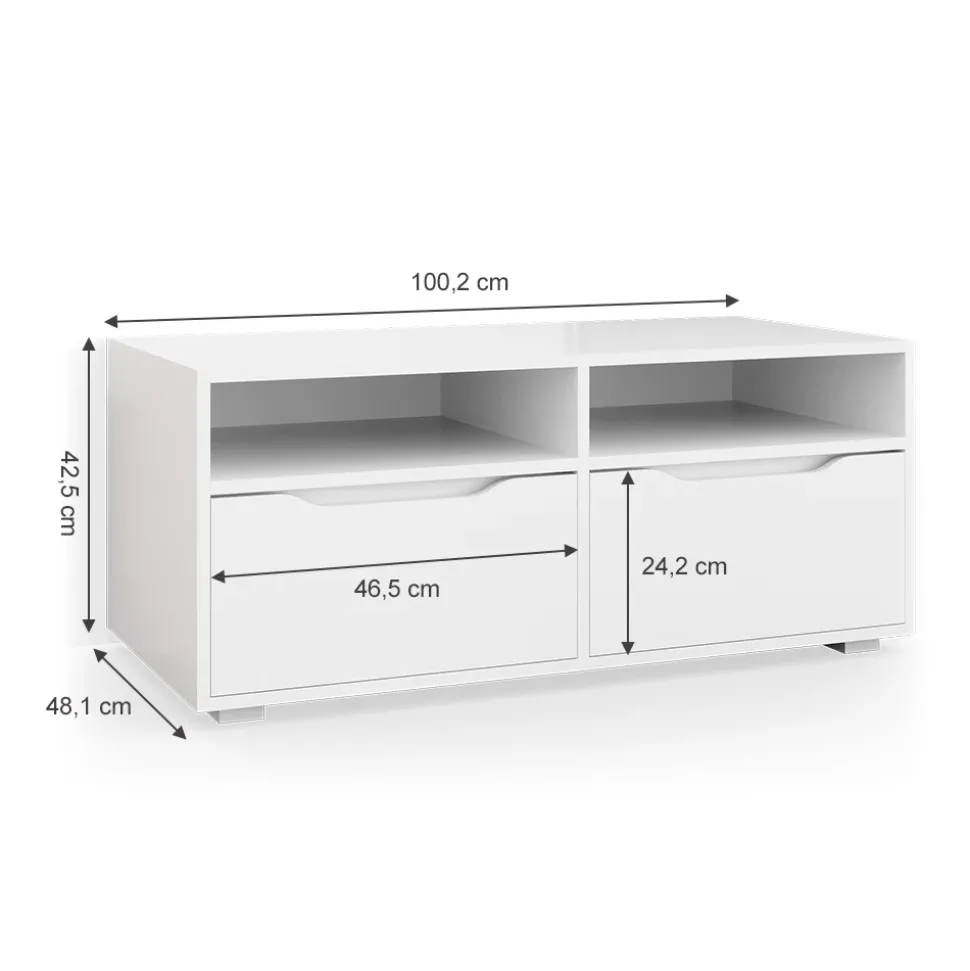 Lowboard Ruben Weiß 100.2 x 42.5 cm Vicco