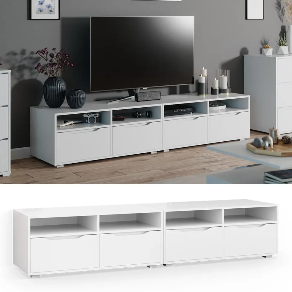 Lowboard Ruben Weiß 200.4 x 42 cm Vicco