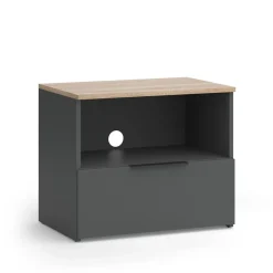 Lowboard Wido Anthrazit/Sonoma 60 x 50 cm mit Schublade Vicco