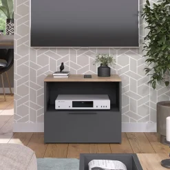 Lowboard Wido Anthrazit/Sonoma 60 x 50 cm mit Schublade Vicco