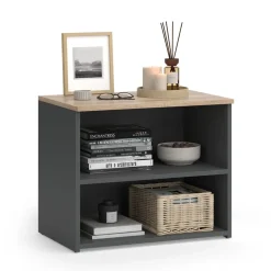 Lowboard Wido Anthrazit/Sonoma 60 x 50 cm mit 2 Fächern Vicco