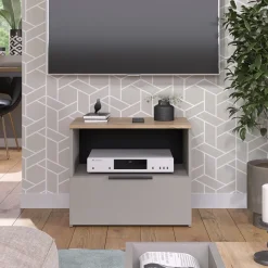 Lowboard Wido Greige 60 x 50 cm mit Schublade Vicco