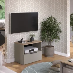 Lowboard Wido Greige 60 x 50 cm mit Schublade Vicco