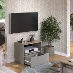 Lowboard Wido Greige 60 x 50 cm mit Schublade Vicco