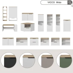 Lowboard Wido Greige 68 x 50 cm Vicco