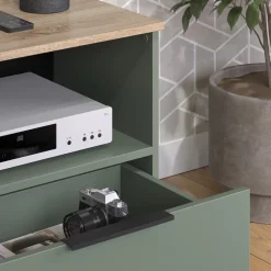 Lowboard Wido Grün 60 x 50 cm mit Schublade Vicco