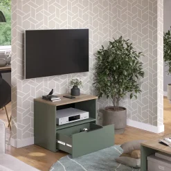 Lowboard Wido Grün 60 x 50 cm mit Schublade Vicco