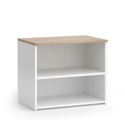 Lowboard Wido Weiß/Sonoma 60 x 50 cm mit 2 Fächern Vicco