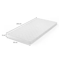Matratzenschoner Weiß 200 x 90 cm Pur 340 Topper Vitalispa