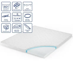 Matratzenschoner Weiß 140 x 200 cm Vitalispa