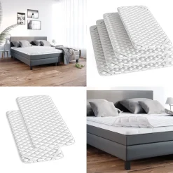 Matratzenschoner Weiß 90 x 200 cm waschbar bis 60°C trocknergeeignet Vitalispa