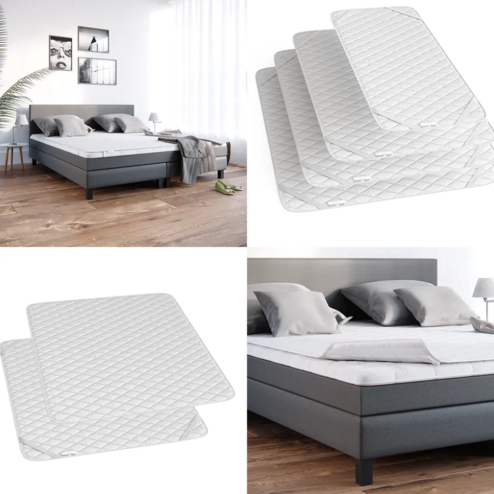 Matratzenschoner Weiß 180 x 200 cm Versteppung Vitalispa