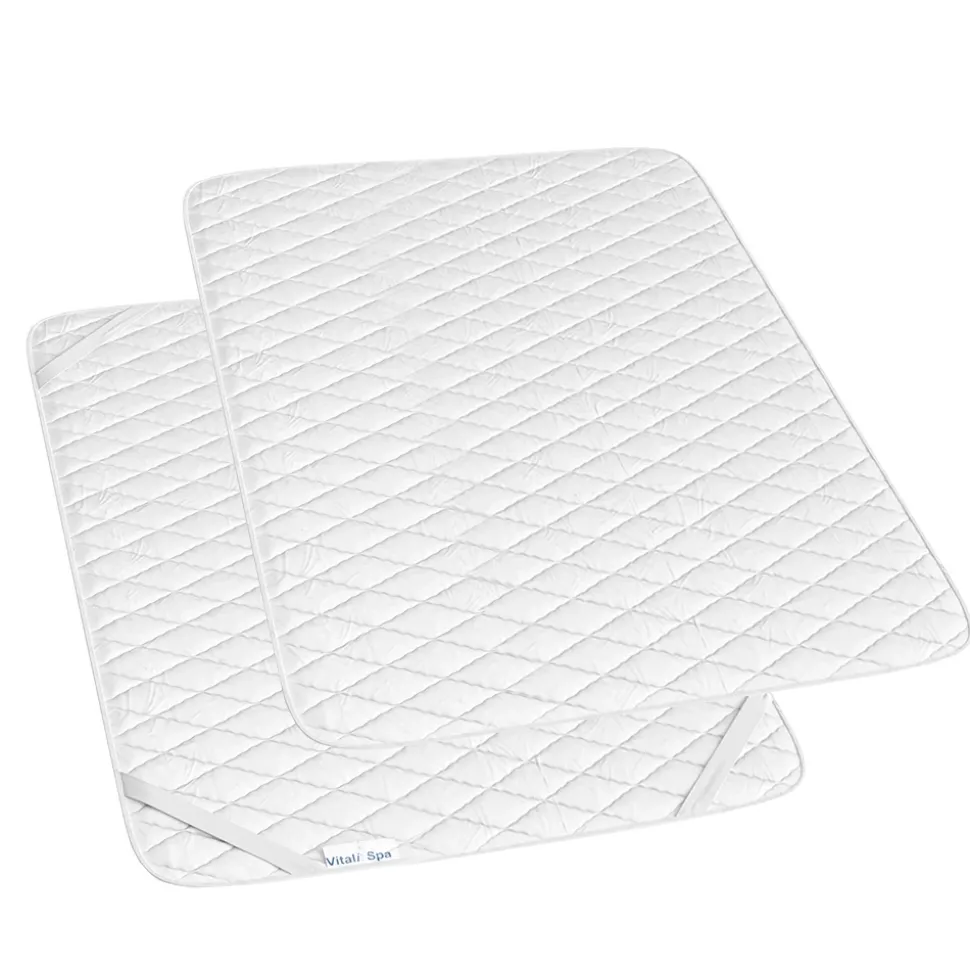 Matratzenschoner Weiß 140 x 200 cm Versteppung Vitalispa