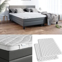 Matratzenschoner Weiß 140 x 200 cm Waschbar bis 60°C trocknergeeignet Vitalispa