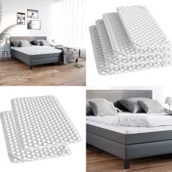 Matratzenschoner Weiß 140 x 200 cm Waschbar bis 60°C trocknergeeignet Vitalispa