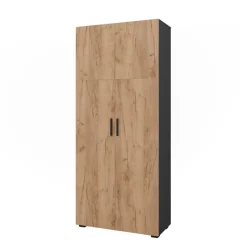 Mehrzweckschrank Frank Anthrazit/Goldkraft Eiche 80 x 183.8 cm Vicco