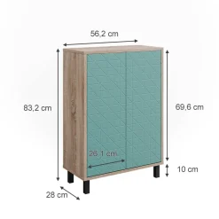 Midischrank Agasta Mintgrün 56.2 x 83.2 cm Vicco