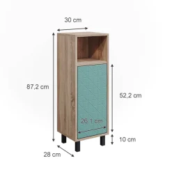 Midischrank Agasta Mintgrün 30 x 87.2 cm Vicco