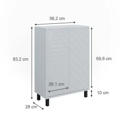 Midischrank Agasta Weiß 56.2 x 83.2 cm Vicco