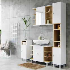 Midischrank Aquis Weiß 30 x 81.8 cm Vicco