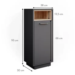 Midischrank Beatrice Anthrazit 38 x 93 cm Vicco