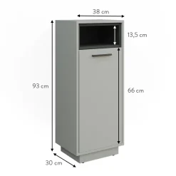 Midischrank Beatrice Grau 38 x 93 cm Vicco