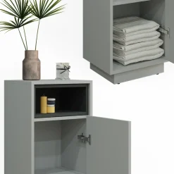 Midischrank Beatrice Grau 38 x 93 cm Vicco