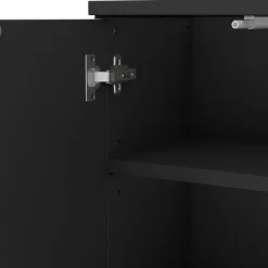 Midischrank Edge Schwarz 60 x 79.5 cm mit 2 Türen und 3 Fächer Vicco