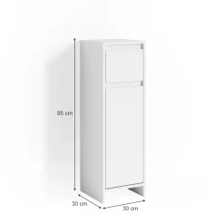 Midischrank Emma Weiß 30 x 95 cm Vicco