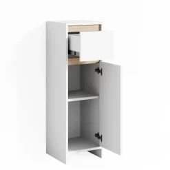 Midischrank Emma Weiß/Sonoma 30 x 95 cm Vicco