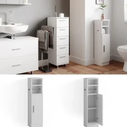 Midischrank Enga Weiß 23 x 90 cm Vicco