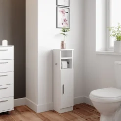 Midischrank Enga Weiß 23 x 90 cm Vicco