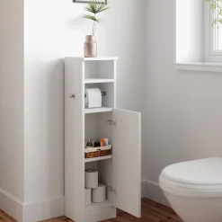 Midischrank Enga Weiß 23 x 90 cm Vicco