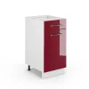Midischrank Fame-Line Bordeaux Hochglanz 40 x 82 cm ohne Arbeitsplatte Vicco