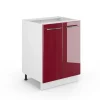 Midischrank Fame-Line Bordeaux Hochglanz 60 x 82 cm ohne Arbeitsplatte Vicco
